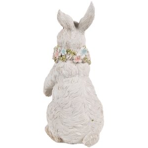 Clayre & Eef 6PR4092 Dekoratívny králik biely 12x9x20 cm