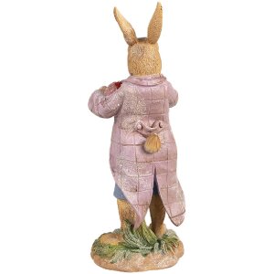 Clayre & Eef 6PR4095 Dekoratívny králik 8x7x20 cm v hnedej farbe