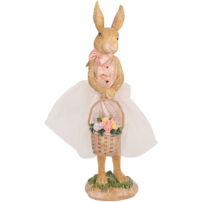 Clayre & Eef 6PR4096 Dekoratívny králik hnedý 7x6x21 cm