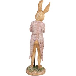 Clayre & Eef 6PR4097 Dekoratívny králik hnedý 7x6x21 cm