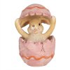 Clayre & Eef 6PR4107 Dekorácia Králik vo vajíčku 6x6x8 cm Ružová