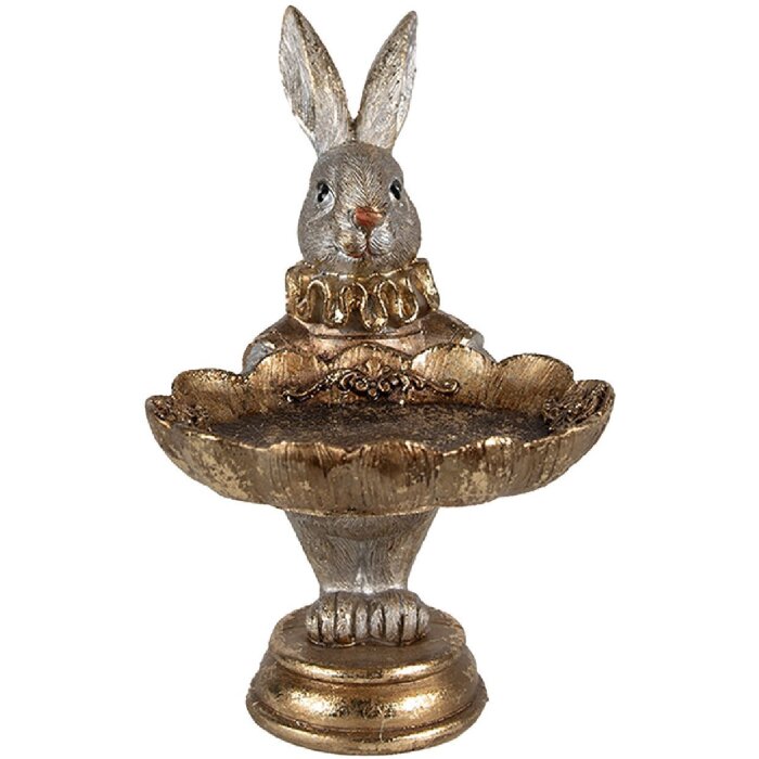 Clayre & Eef Misa Králik Zlatá 11x9x15 cm