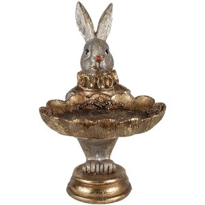 Clayre & Eef Misa Králik Zlatá 11x9x15 cm