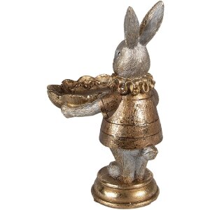 Clayre & Eef Misa Králik Zlatá 11x9x15 cm