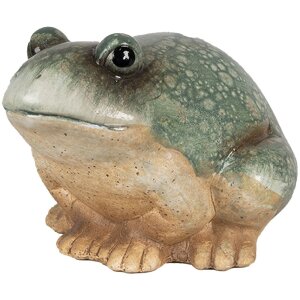 Clayre & Eef 6PR4124 Dekoračná žaba zelená 13x12x9 cm