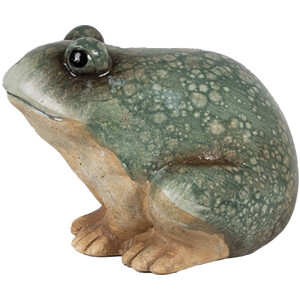Clayre & Eef 6PR4124 Dekoračná žaba zelená 13x12x9 cm