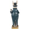 Clayre & Eef 6PR4129 Dekoratívny králik béžový modrý 10x8x30 cm