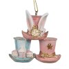 Clayre & Eef 6PR4155 Dekoratívny vešiak na klobúk Pink Blue 7x4x7 cm