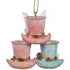 Clayre & Eef 6PR4155 Dekoratívny vešiak na klobúk Pink Blue 7x4x7 cm