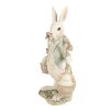 Clayre & Eef 6PR4993 Dekoratívny králik biely/zelený 12x7x17cm