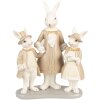 Clayre & Eef 6PR4994 Králičia dekorácia bielo-hnedá 16x8x21 cm