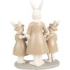 Clayre & Eef 6PR4994 Králičia dekorácia bielo-hnedá 16x8x21 cm