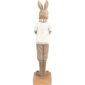 Clayre & Eef 6PR5000 Dekoratívny králik hnedý béžový 7x7x28 cm