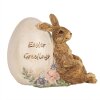 Clayre & Eef 6PR5006 Dekoratívny králik s vajíčkom 12x7x9cm hnedý
