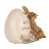 Clayre & Eef 6PR5006 Dekoratívny králik s vajíčkom 12x7x9cm hnedý
