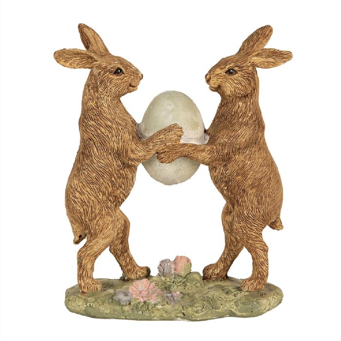 Clayre & Eef 6PR5008 Dekoratívny králik hnedý 11x5x13 cm