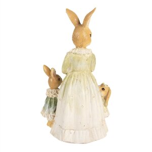 Clayre & Eef 6PR5021 Dekoratívny králik Hnedá & Zelená 13x10x21 cm