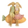 Clayre & Eef 6PR5024 Králik na mrkve dekorácia 17x10x15 cm hnedá