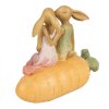 Clayre & Eef 6PR5024 Králik na mrkve dekorácia 17x10x15 cm hnedá