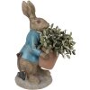 Clayre & Eef 6PR5038 Dekoratívny králik hnedý modrý 26x21x46 cm
