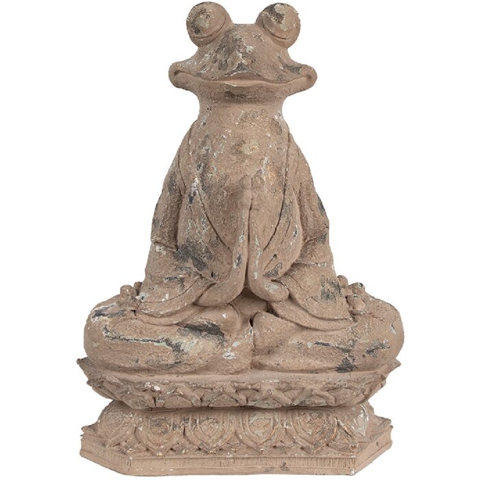 Clayre & Eef 6PR5063 Dekoratívna žaba hnedá 27x17x37 cm