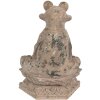Clayre & Eef 6PR5063 Dekoratívna žaba hnedá 27x17x37 cm