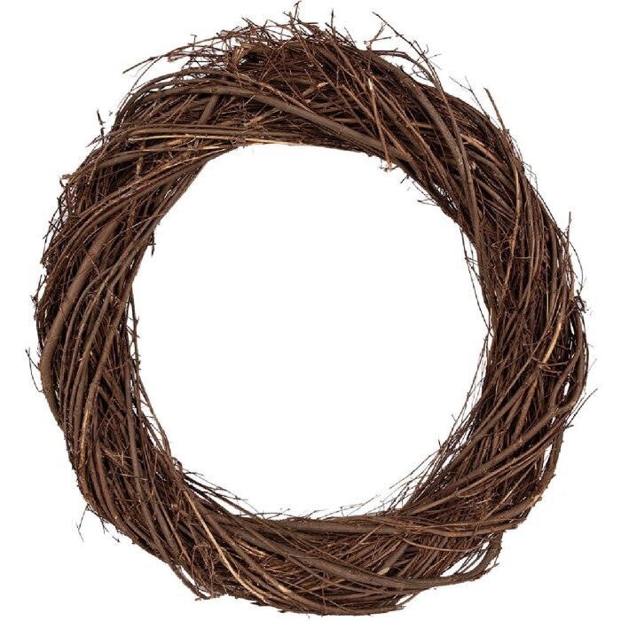 Clayre & Eef Dekoračný veniec Hnedý 45x7 cm