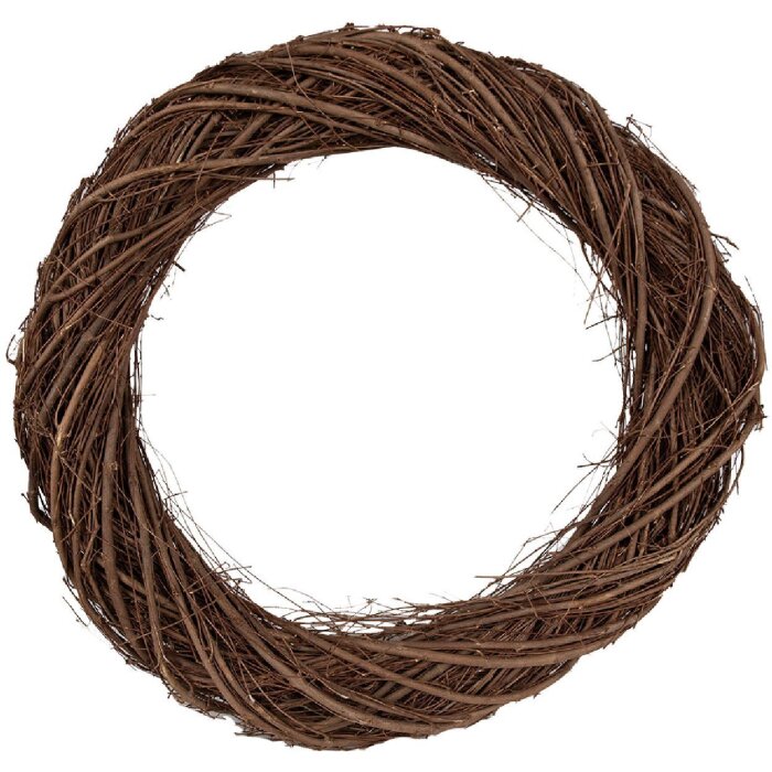 Clayre & Eef Dekoratívny veniec Hnedý 50x8 cm