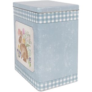 Clayre & Eef 6Y5508 Plechové dózy 2ks Modrá Ružová 21x15x25/18x13x22 cm