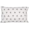 Clayre & Eef BSL36 Obliečka na vankúš biela sivá 30x50 cm motív zajačika Polyester