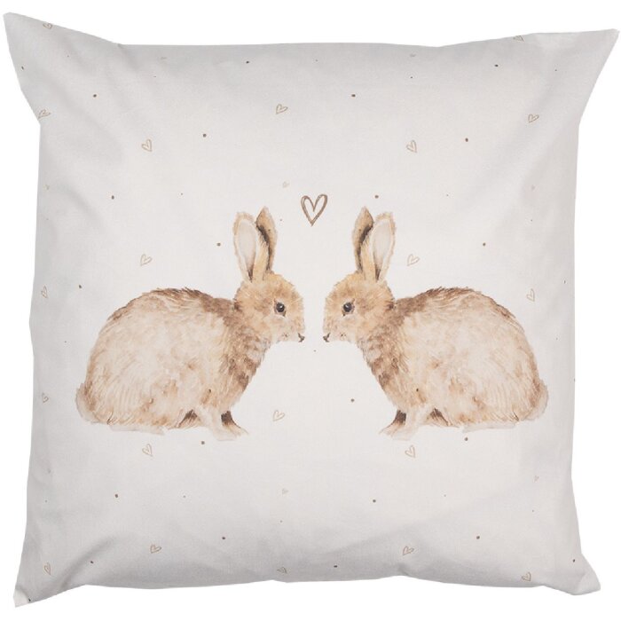 Clayre & Eef BSLC22 Obliečka na vankúš biela 45x45 cm Útulný bytový doplnok