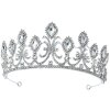 Juleeze JZCR0002 Diadémová korunka krištáľová strieborná Ø 15x6 cm