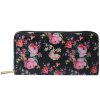 Juleeze JZWA0197 Peňaženka s kvetinovým vzorom čierna 19x10cm