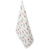 Clayre & Eef KT042.052 Kuchynská utierka Tulipánový vzor biela 47x70cm