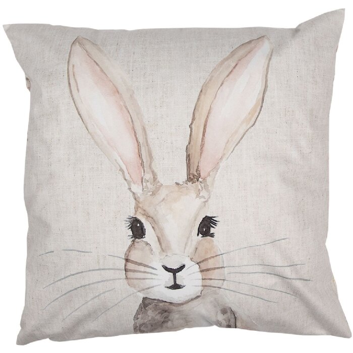 Clayre & Eef RUB22 Obliečka na vankúš 45x45 Béžový dekoračný vankúš