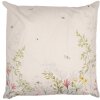 Clayre & Eef WFF22 Obliečka na vankúš Flora & Fauna 45x45 Béžovo zelená