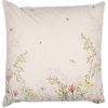Clayre & Eef WFF22 Obliečka na vankúš Flora & Fauna 45x45 Béžovo zelená