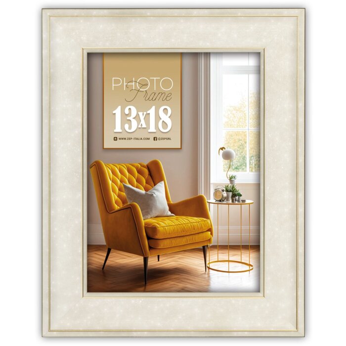 Fotorámik Venezia 20x30 cm biely so zlatým okrajom