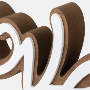 Drevený nápis Love Hnedá Biela 30x20cm