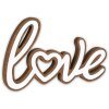 Drevený nápis Love Hnedá Biela 30x20cm