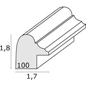 Deknudt S100F1 Oválny rám biely 10x15cm Plastový rám