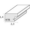 Deknudt S47BB2 rám obrazu zlatý/čierny okraj 20x20cm plast