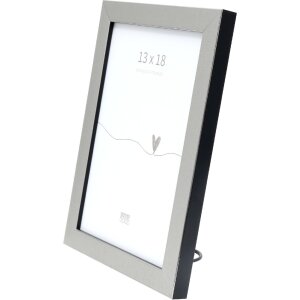 Deknudt S47EE2 Rám obrazu striebornej farby s čiernym okrajom 10x15 cm
