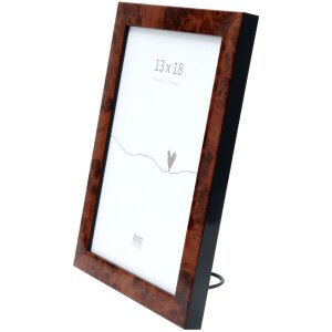Deknudt S47EG1 Rám Tmavá farba dreva burl Čierny okraj 20x30 cm