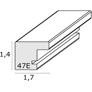 Deknudt S47EG1 Rám Tmavá farba dreva burl Čierny okraj 20x30 cm