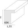 Deknudt S65KK1 obrazový rám biely dvojitý paspartový 3x 15x20 cm