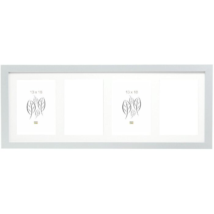 Deknudt S66KD1 rám strieborný s paspartou na 4 obrázky 13x18 cm