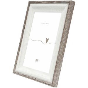 Deknudt S68VG2 Rám obrazu biely hnedo-šedý okraj 10x15 cm