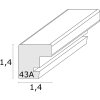 Deknudt S43AK4 Drevený fotorámik Červený Úzky – 10x15 až 30x40 cm