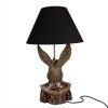 Clayre & Eef 5LMC0033 Stolová lampa Zajačik s korunkou čierna/hnedá 37x61 cm